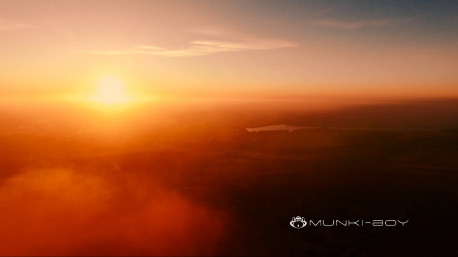 Misty Sunset on Winter Hill 
